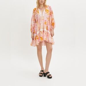 Maje Rolella Flower Power Babydoll Dress Size 40